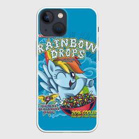 Чехол для iPhone 13 mini с принтом Rainbow brops в Курске,  |  | applejack | little | magic | mlp | my | pinkie pie | pony | rainbow dash | rarity | twilight | дракон | дружба | единорог | искорка | пони | селестия | спайк | сумеречная | это чудо