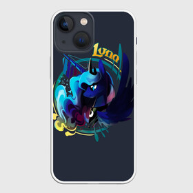 Чехол для iPhone 13 mini с принтом My little pony Luna в Курске,  |  | applejack | little | magic | mlp | my | pinkie pie | pony | rainbow dash | rarity | twilight | дракон | дружба | единорог | искорка | пони | селестия | спайк | сумеречная | это чудо