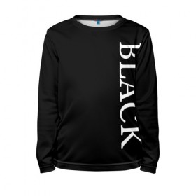 Детский лонгслив 3D с принтом Чёрная футболка с текстом в Курске, 100% полиэстер | длинные рукава, круглый вырез горловины, полуприлегающий силуэт
 | black | текст | чёрный