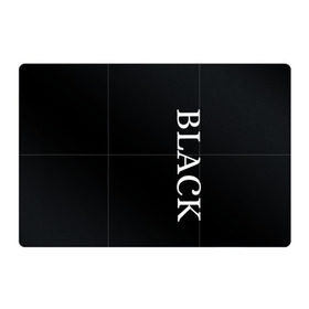 Магнитный плакат 3Х2 с принтом Чёрная футболка с текстом в Курске, Полимерный материал с магнитным слоем | 6 деталей размером 9*9 см | black | текст | чёрный