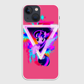 Чехол для iPhone 13 mini с принтом My little pony в Курске,  |  | applejack | little | magic | mlp | my | pinkie pie | pony | rainbow dash | rarity | twilight | дракон | дружба | единорог | искорка | пони | селестия | спайк | сумеречная | это чудо