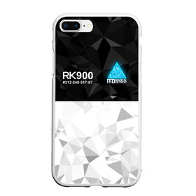 Чехол для iPhone 7Plus/8 Plus матовый с принтом RK900 CONNOR в Курске, Силикон | Область печати: задняя сторона чехла, без боковых панелей | ai | android | connor | detroit | detroit become human | rk 800 | rk 900 | андроиды | детектив | игра | интерактивное кино | кара | коннор | маркус | роботы | фирменный стиль | экшн