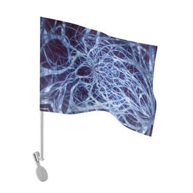 Флаг для автомобиля с принтом Nerves в Курске, 100% полиэстер | Размер: 30*21 см | nerves | абстрактно | абстрактные | абстрактный | абстракция | нейронная | неон | неонка | неоновые | нерв | нервная | нервы | объёмные | объёмный | светящиеся | светящийся | сетка | сеть | система