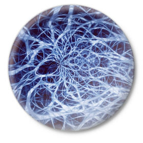 Значок с принтом Nerves в Курске,  металл | круглая форма, металлическая застежка в виде булавки | Тематика изображения на принте: nerves | абстрактно | абстрактные | абстрактный | абстракция | нейронная | неон | неонка | неоновые | нерв | нервная | нервы | объёмные | объёмный | светящиеся | светящийся | сетка | сеть | система