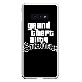 Чехол для Samsung S10E с принтом GTA San Andreas в Курске, Силикон | Область печати: задняя сторона чехла, без боковых панелей | gta | sa | sanandreas | футболка | чёрный