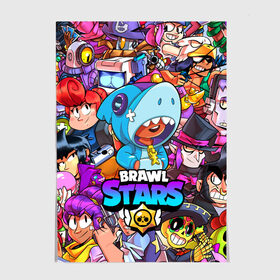 Постер с принтом BRAWL STARS LEON SHARK в Курске, 100% бумага
 | бумага, плотность 150 мг. Матовая, но за счет высокого коэффициента гладкости имеет небольшой блеск и дает на свету блики, но в отличии от глянцевой бумаги не покрыта лаком | brawl stars | bull | colt | crow | leon | leon shark | shark | stars | акула | берли | ворон | динамайк | кольт | леон | леон акула | нита | спайк | шелли | эль примо