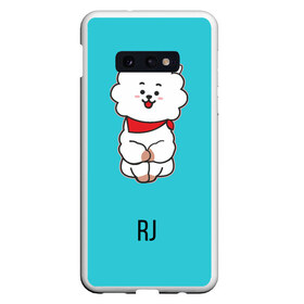 Чехол для Samsung S10E с принтом BTS BT21 RJ в Курске, Силикон | Область печати: задняя сторона чехла, без боковых панелей | Тематика изображения на принте: bt21 | bts | j hope | jimin | jin | jungkook | k pop | puzzle star bt21 | rj | rm | suga | v | для детей | игра | музыка