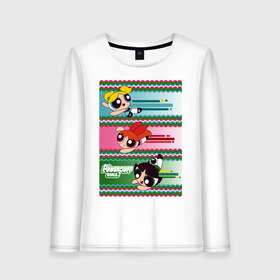 Женский лонгслив хлопок с принтом Powerpuff girls в Курске, 100% хлопок |  | cn_2004759_994956 | power puff girls | vdpartat | крутые девчонки | супер крошки