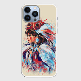 Чехол для iPhone 13 Pro Max с принтом Princess Mononoke в Курске,  |  | eboshi | ghibli | hayao | hime | lady | miyazaki | mononoke | princess | studio | аситака | волчица | гибли | дух леса | мононоке | моро | сан