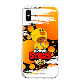 Чехол для iPhone XS Max матовый с принтом BRAWL STARS SALLY LEON в Курске, Силикон | Область печати: задняя сторона чехла, без боковых панелей | 8 bit | brawl stars | crow | crow phoenix. | leon | leon shark | бравл старс | браво старс | ворон | игра бравл | леон | леон шарк | оборотень