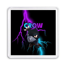 Магнит 55*55 с принтом Brawl Stars CROW в Курске, Пластик | Размер: 65*65 мм; Размер печати: 55*55 мм | 8 bit | 8 бит | brawl | brawl stars | crow | leon | stars | бравл | бравл старс | браво старс | игра | компьютерная | кров | леон | онлайн | старс