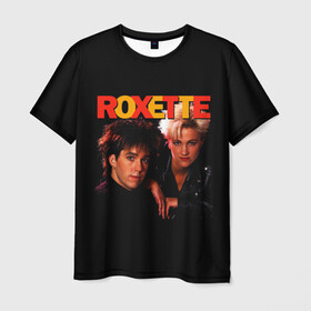 Мужская футболка 3D с принтом Roxette в Курске, 100% полиэфир | прямой крой, круглый вырез горловины, длина до линии бедер | pop | rock | roxette | мари фредрикссон | пер гессле | поп | поп рок. евро поп | рок | роксет | роксэт