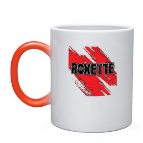 Кружка хамелеон с принтом Roxette в Курске, керамика | меняет цвет при нагревании, емкость 330 мл | roxette | европоп | музыка | поп | ро | рок | роксэт