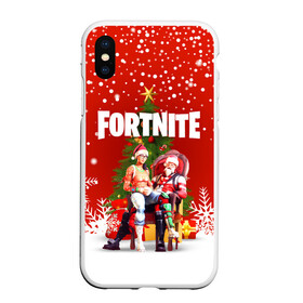 Чехол для iPhone XS Max матовый с принтом FORTNITE НОВОГОДНИЙ в Курске, Силикон | Область печати: задняя сторона чехла, без боковых панелей | Тематика изображения на принте: 2020 | christmas | fortnite | fortnite 2 | fortnite x | marshmello | new year | ninja | santa | маршмелло | ниндзя | новогодний | новый год | санта | фортнайт | фортнайт 2 | фортнайт глава 2