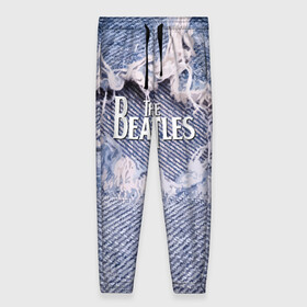 Женские брюки 3D с принтом The Beatles в Курске, полиэстер 100% | прямой крой, два кармана без застежек по бокам, с мягкой трикотажной резинкой на поясе и по низу штанин. В поясе для дополнительного комфорта — широкие завязки | england | group | jeans | legend | liverpool | music | rock | the beatles | англия | битлз | группа | джинса | легенда | ливерпуль | музыка | рок