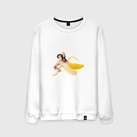 Мужской свитшот хлопок с принтом Николас Кейдж в банане в Курске, 100% хлопок |  | mem | memes | актер | банан | знаменитость | мем | николас кейдж | прикол | смешная картинка | юмор