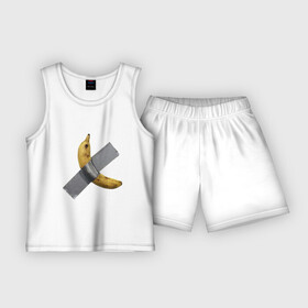 Детская пижама с шортами хлопок с принтом Банан за 120 тысяч долларов в Курске,  |  | Тематика изображения на принте: art basel | banan | mem | memas | meme | мем | мемас | мемчик