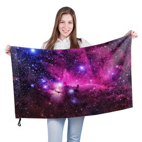Флаг 3D с принтом КОСМОС в Курске, 100% полиэстер | плотность ткани — 95 г/м2, размер — 67 х 109 см. Принт наносится с одной стороны | galaxy | nasa | nebula | space | star | абстракция | вселенная | галактика | звезда | звезды | космический | наса | планеты