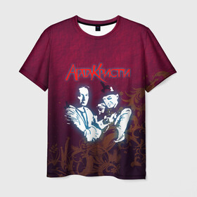 Мужская футболка 3D с принтом Агата Кристи в Курске, 100% полиэфир | прямой крой, круглый вырез горловины, длина до линии бедер | rock | агата | кристи | музыка | рок | самойлов