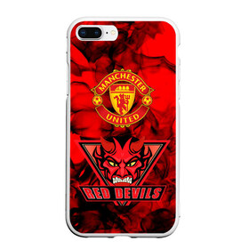 Чехол для iPhone 7Plus/8 Plus матовый с принтом Manchester United в Курске, Силикон | Область печати: задняя сторона чехла, без боковых панелей | manchester united | red devils | красные дьяволы | манчестер | манчестер юнайтед | футбол