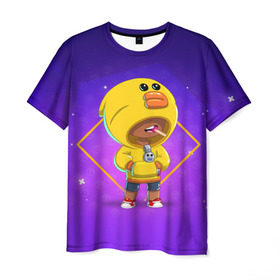 Мужская футболка 3D с принтом Brawl Stars Leon Sally в Курске, 100% полиэфир | прямой крой, круглый вырез горловины, длина до линии бедер | brawl | leon | sally | skin | stars | браво | леон | старс