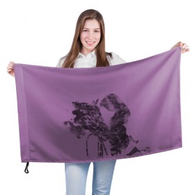Флаг 3D с принтом девушка с конем в Курске, 100% полиэстер | плотность ткани — 95 г/м2, размер — 67 х 109 см. Принт наносится с одной стороны | животные | конный спорт | конь | лошадь | наездник | спорт
