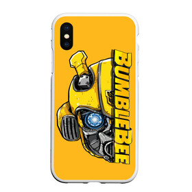 Чехол для iPhone XS Max матовый с принтом Transformers Bumblebee в Курске, Силикон | Область печати: задняя сторона чехла, без боковых панелей | bumblebee | transformers | автоботы | бамблби | мегатрон | оптимус прайм | роботы | трансформеры