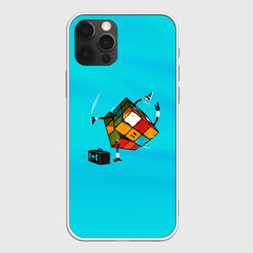 Чехол для iPhone 12 Pro с принтом Кубик Рубика танцор в Курске, силикон | область печати: задняя сторона чехла, без боковых панелей | mathematica | кубик | магия. формулы | математика | наука | рубика | соберись | танец | технарь