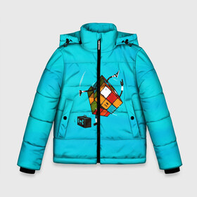 Зимняя куртка для мальчиков 3D с принтом Кубик Рубика танцор в Курске, ткань верха — 100% полиэстер; подклад — 100% полиэстер, утеплитель — 100% полиэстер | длина ниже бедра, удлиненная спинка, воротник стойка и отстегивающийся капюшон. Есть боковые карманы с листочкой на кнопках, утяжки по низу изделия и внутренний карман на молнии. 

Предусмотрены светоотражающий принт на спинке, радужный светоотражающий элемент на пуллере молнии и на резинке для утяжки | mathematica | кубик | магия. формулы | математика | наука | рубика | соберись | танец | технарь