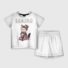 Детский костюм с шортами 3D с принтом Sekiro:Shadows Die Twice в Курске,  |  | Тематика изображения на принте: action | game | japan | sekiro shadows die twice | wolf | воин | волк | игра | сенгоку | экшен | япония