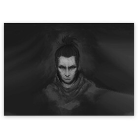 Поздравительная открытка с принтом Sekiro Art в Курске, 100% бумага | плотность бумаги 280 г/м2, матовая, на обратной стороне линовка и место для марки
 | Тематика изображения на принте: art | die | game | ninja | sekiro | shadows | twice | арт | игра | ниндзя | самураи | самурай | синобу | япония