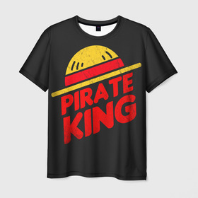 Мужская футболка 3D с принтом One Piece Pirate King в Курске, 100% полиэфир | прямой крой, круглый вырез горловины, длина до линии бедер | anime | kaido | luffy | manga | one piece | theory | zoro | большой куш | ван | луффи | манга | манки д | мульт | пираты | пис | рыжий | сёнэн | сериал | шанкс