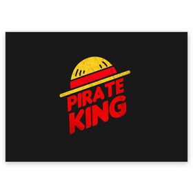 Поздравительная открытка с принтом One Piece Pirate King в Курске, 100% бумага | плотность бумаги 280 г/м2, матовая, на обратной стороне линовка и место для марки
 | anime | kaido | luffy | manga | one piece | theory | zoro | большой куш | ван | луффи | манга | манки д | мульт | пираты | пис | рыжий | сёнэн | сериал | шанкс