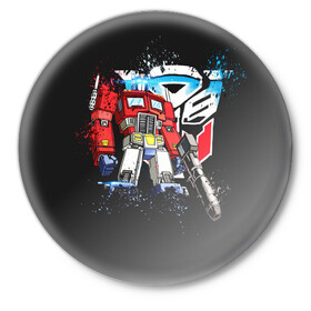 Значок с принтом Transformers в Курске,  металл | круглая форма, металлическая застежка в виде булавки | Тематика изображения на принте: bumblebee | transformers | автоботы | бамблби | мегатрон | оптимус прайм | роботы | трансформеры