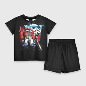 Детский костюм с шортами 3D с принтом Transformers в Курске,  |  | bumblebee | transformers | автоботы | бамблби | мегатрон | оптимус прайм | роботы | трансформеры