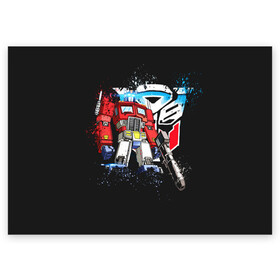 Поздравительная открытка с принтом Transformers в Курске, 100% бумага | плотность бумаги 280 г/м2, матовая, на обратной стороне линовка и место для марки
 | bumblebee | transformers | автоботы | бамблби | мегатрон | оптимус прайм | роботы | трансформеры