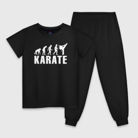 Детская пижама хлопок с принтом Karate Evolution в Курске, 100% хлопок |  брюки и футболка прямого кроя, без карманов, на брюках мягкая резинка на поясе и по низу штанин
 | боевое искусство | боец | карате | каратэ | каратэ боец | каратэ воин | каратэ до | карте кёкусинкай | кёкусинкай | киокусинкай | пустая рука | путь пустой руки | рука тан | самооборона