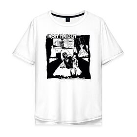 Мужская футболка хлопок Oversize с принтом Iron Maiden Live after Death в Курске, 100% хлопок | свободный крой, круглый ворот, “спинка” длиннее передней части | eddie | heavy metal | iron maiden | live after death | metal | rock | метал | рок | тяжёлый метал | эдди