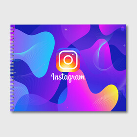 Альбом для рисования с принтом Instagram Exclusive в Курске, 100% бумага
 | матовая бумага, плотность 200 мг. | insta | instagram | instagramm | social | видео | инста | инстаграм | инстаграмм | приложение | социальная сеть | фото