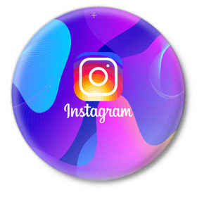Значок с принтом Instagram Exclusive в Курске,  металл | круглая форма, металлическая застежка в виде булавки | Тематика изображения на принте: insta | instagram | instagramm | social | видео | инста | инстаграм | инстаграмм | приложение | социальная сеть | фото