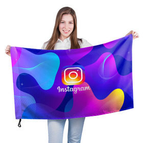 Флаг 3D с принтом Instagram Exclusive в Курске, 100% полиэстер | плотность ткани — 95 г/м2, размер — 67 х 109 см. Принт наносится с одной стороны | insta | instagram | instagramm | social | видео | инста | инстаграм | инстаграмм | приложение | социальная сеть | фото