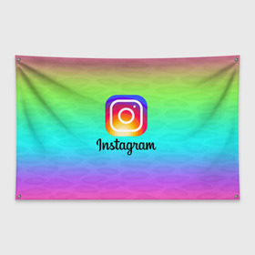 Флаг-баннер с принтом INSTAGRAM 2020 в Курске, 100% полиэстер | размер 67 х 109 см, плотность ткани — 95 г/м2; по краям флага есть четыре люверса для крепления | insta | instagram | instagramm | social | видео | инста | инстаграм | инстаграмм | приложение | социальная сеть | фото