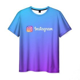 Мужская футболка 3D с принтом INSTAGRAM GRADIENT в Курске, 100% полиэфир | прямой крой, круглый вырез горловины, длина до линии бедер | insta | instagram | instagramm | social | видео | инста | инстаграм | инстаграмм | приложение | социальная сеть | фото