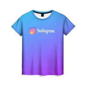 Женская футболка 3D с принтом INSTAGRAM GRADIENT в Курске, 100% полиэфир ( синтетическое хлопкоподобное полотно) | прямой крой, круглый вырез горловины, длина до линии бедер | insta | instagram | instagramm | social | видео | инста | инстаграм | инстаграмм | приложение | социальная сеть | фото