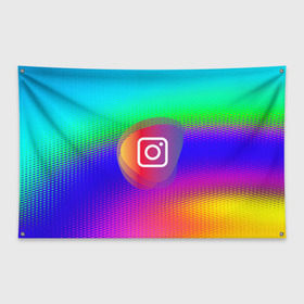 Флаг-баннер с принтом INSTAGRAM в Курске, 100% полиэстер | размер 67 х 109 см, плотность ткани — 95 г/м2; по краям флага есть четыре люверса для крепления | insta | instagram | instagramm | social | видео | инста | инстаграм | инстаграмм | приложение | социальная сеть | фото