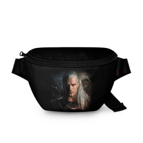 Поясная сумка 3D с принтом THE WITCHER в Курске, 100% полиэстер | плотная ткань, ремень с регулируемой длиной, внутри несколько карманов для мелочей, основное отделение и карман с обратной стороны сумки застегиваются на молнию | geralt | netflix | the witcher | witcher | ведьмак | геральт | йенифер | нетфликс | сериал ведьмак | трисс | цири