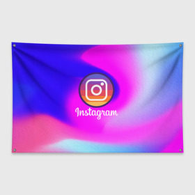 Флаг-баннер с принтом INSTAGRAM в Курске, 100% полиэстер | размер 67 х 109 см, плотность ткани — 95 г/м2; по краям флага есть четыре люверса для крепления | insta | instagram | instagramm | social | видео | инста | инстаграм | инстаграмм | приложение | социальная сеть | фото