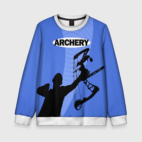 Детский свитшот 3D с принтом Archery в Курске, 100% полиэстер | свободная посадка, прямой крой, мягкая тканевая резинка на рукавах и понизу свитшота | Тематика изображения на принте: archer | archery | bow | bow hunter | bowhunter | лук | лучник | стрельба из лука