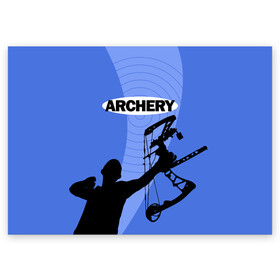 Поздравительная открытка с принтом Archery в Курске, 100% бумага | плотность бумаги 280 г/м2, матовая, на обратной стороне линовка и место для марки
 | archer | archery | bow | bow hunter | bowhunter | лук | лучник | стрельба из лука