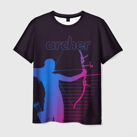 Мужская футболка 3D с принтом Archer в Курске, 100% полиэфир | прямой крой, круглый вырез горловины, длина до линии бедер | archer | archery | bow | bow hunter | bowhunter | лук | лучник | стрельба из лука